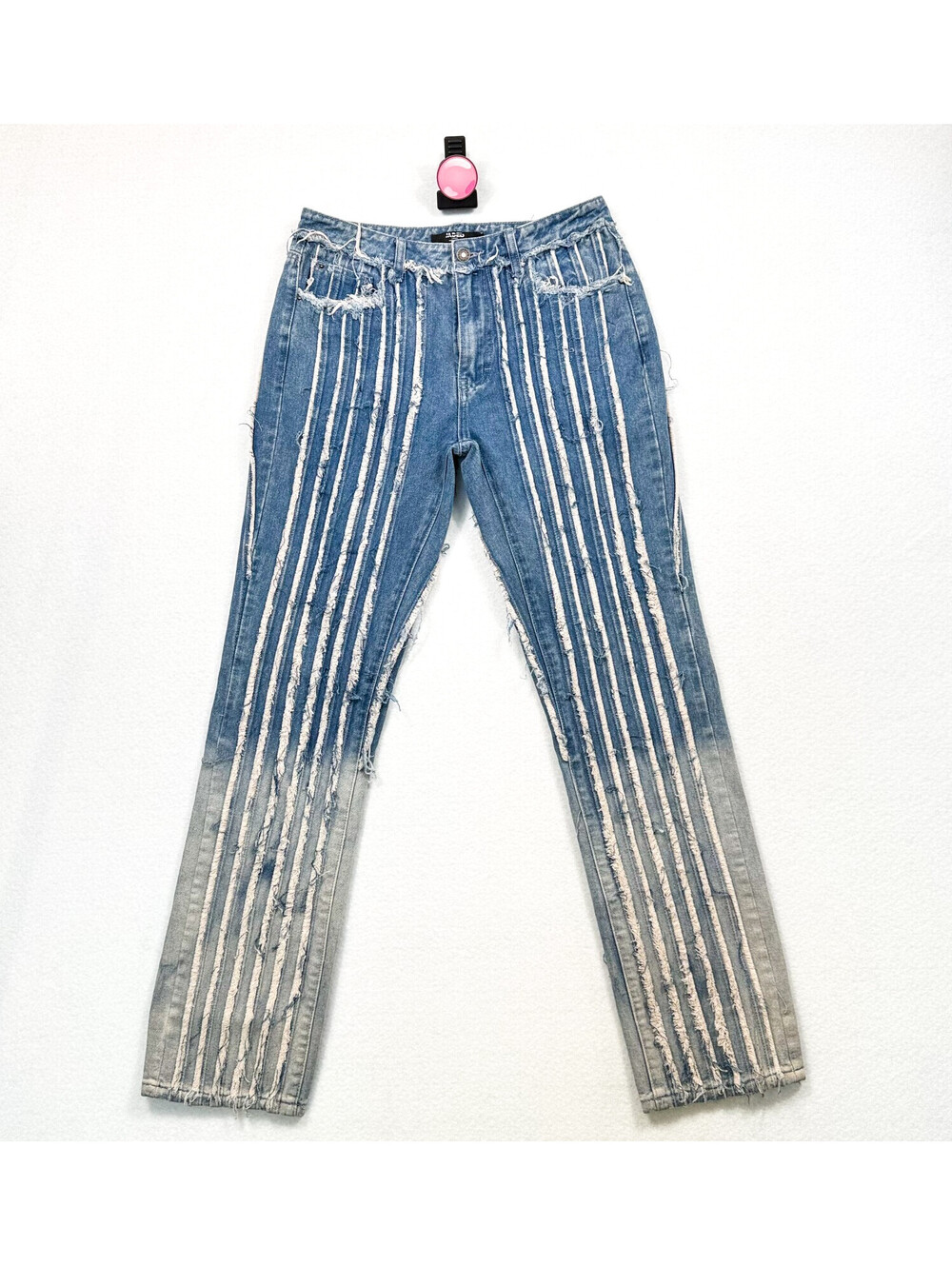 Jaded London Lace Up Distressed Striped Jeans Women’s 28
